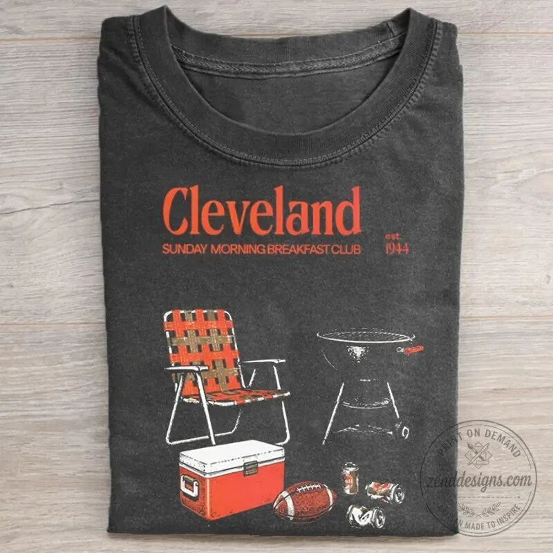 Cleveland Sunday Morning Breakfast Club Est. 1944 Football Fan T-Shirt