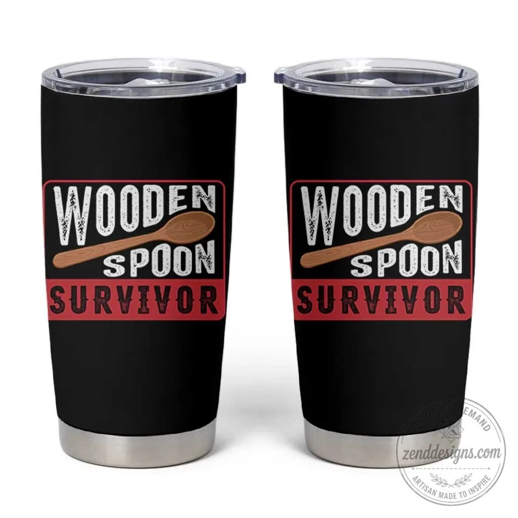 Wooden Spoon Survivor Funny Italian Filipino Pride Insulated Tumbler