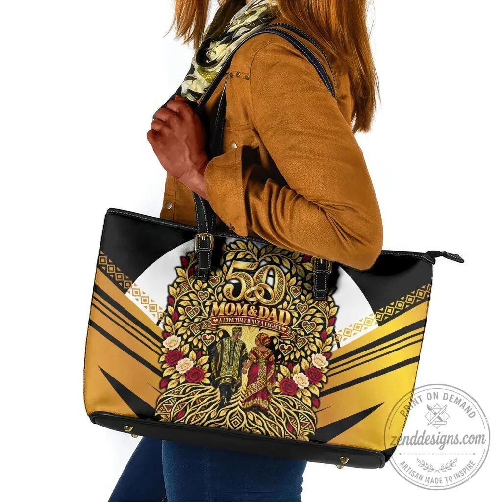 African 50th Anniversary Mom and Dad Love That Built A Legacy Tote Bag