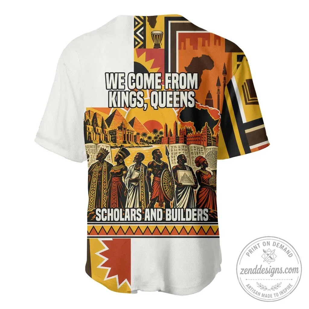 Black History Didn't Start With Slavery Pan African Baseball Jersey 4 Black History Didn