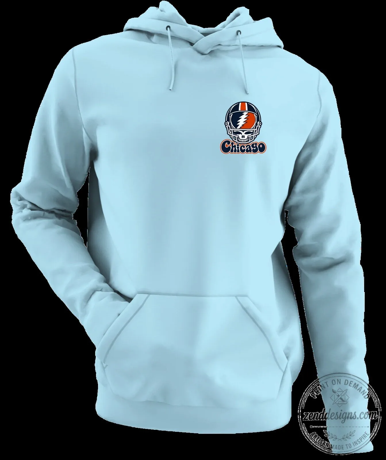 Chicago Bears Grateful Dead Steal Your Face Helmet Logo Unisex Hoodie