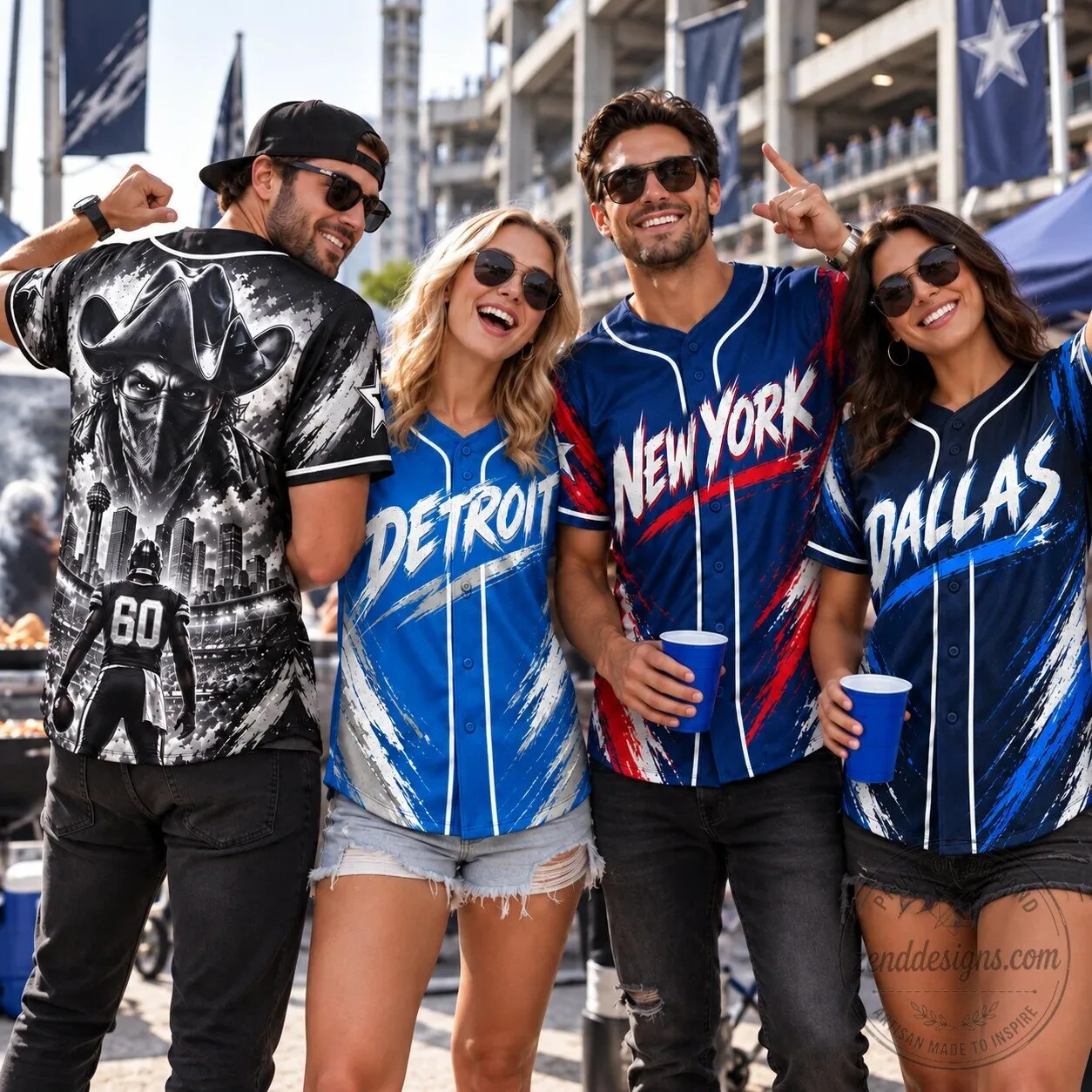 Dallas City Style Game Day Baseball Jersey 37 Dallas City Style Game Day Baseball Jersey