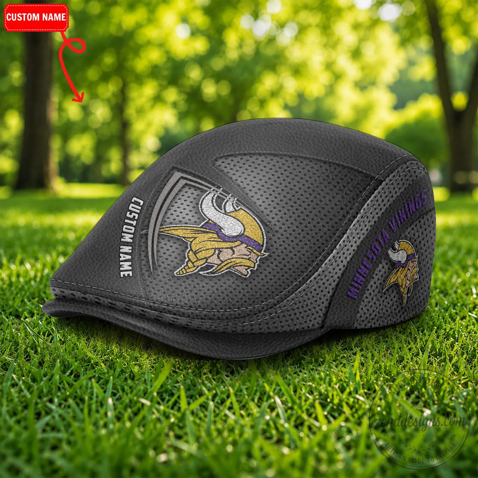 Minnesota Vikings NFL Football Team Personalized Name Flat Cap Hat