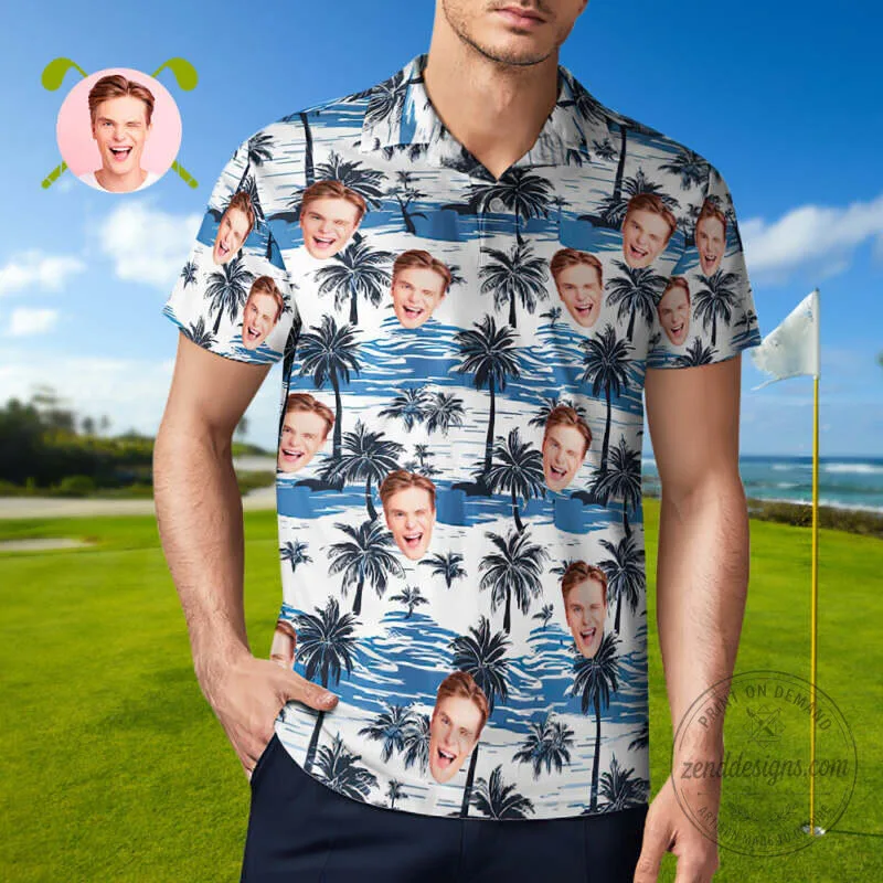Personalized Face Hawaiian Shirt, Custom Photo Coconut Island Golf Beach Button Down Shirt 12 Personalized Face Hawaiian Shirt, Custom Photo Coconut Island Golf Beach Button Down Shirt
