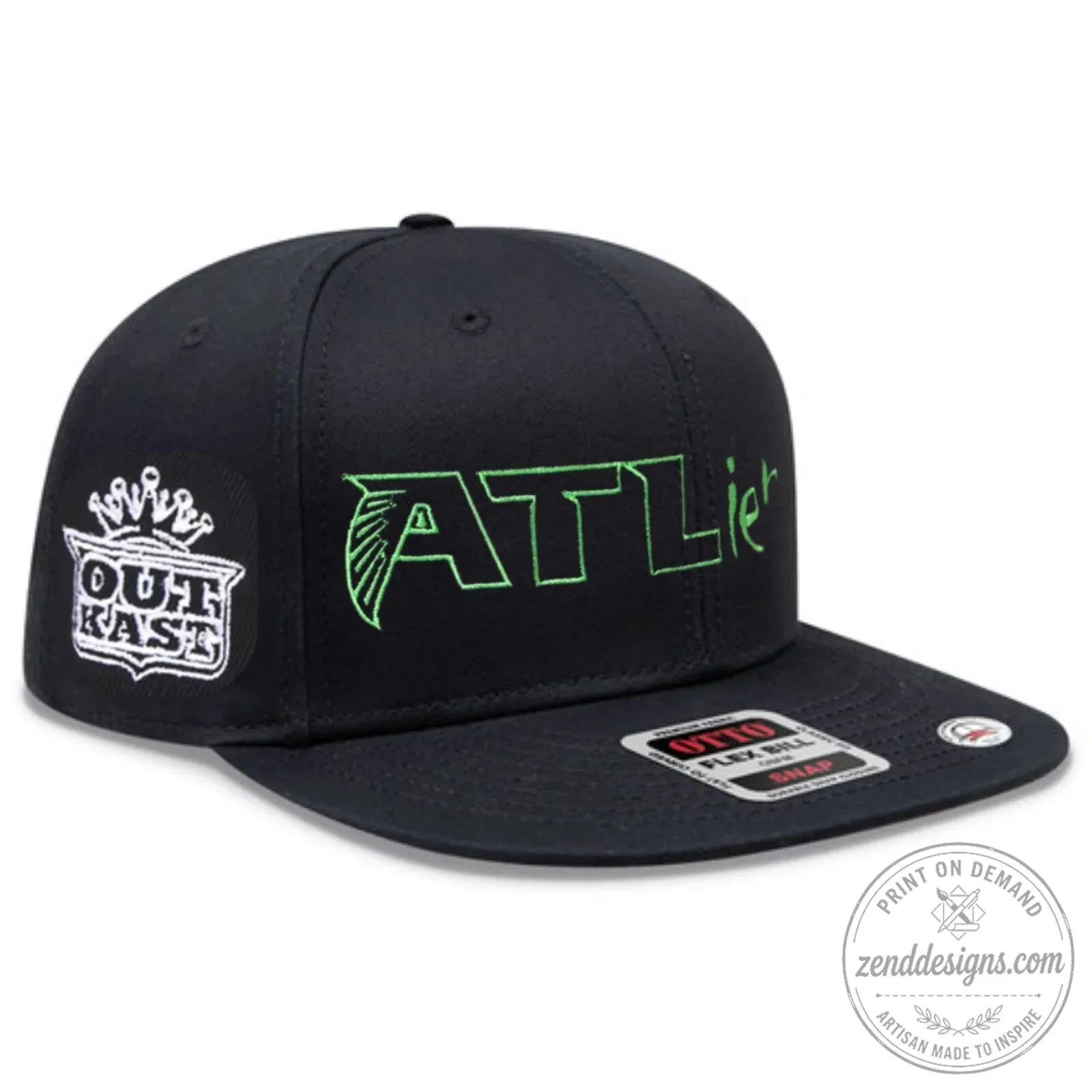 OutKast ATLiens Album Art Embroidered Black Snapback Cap Hat