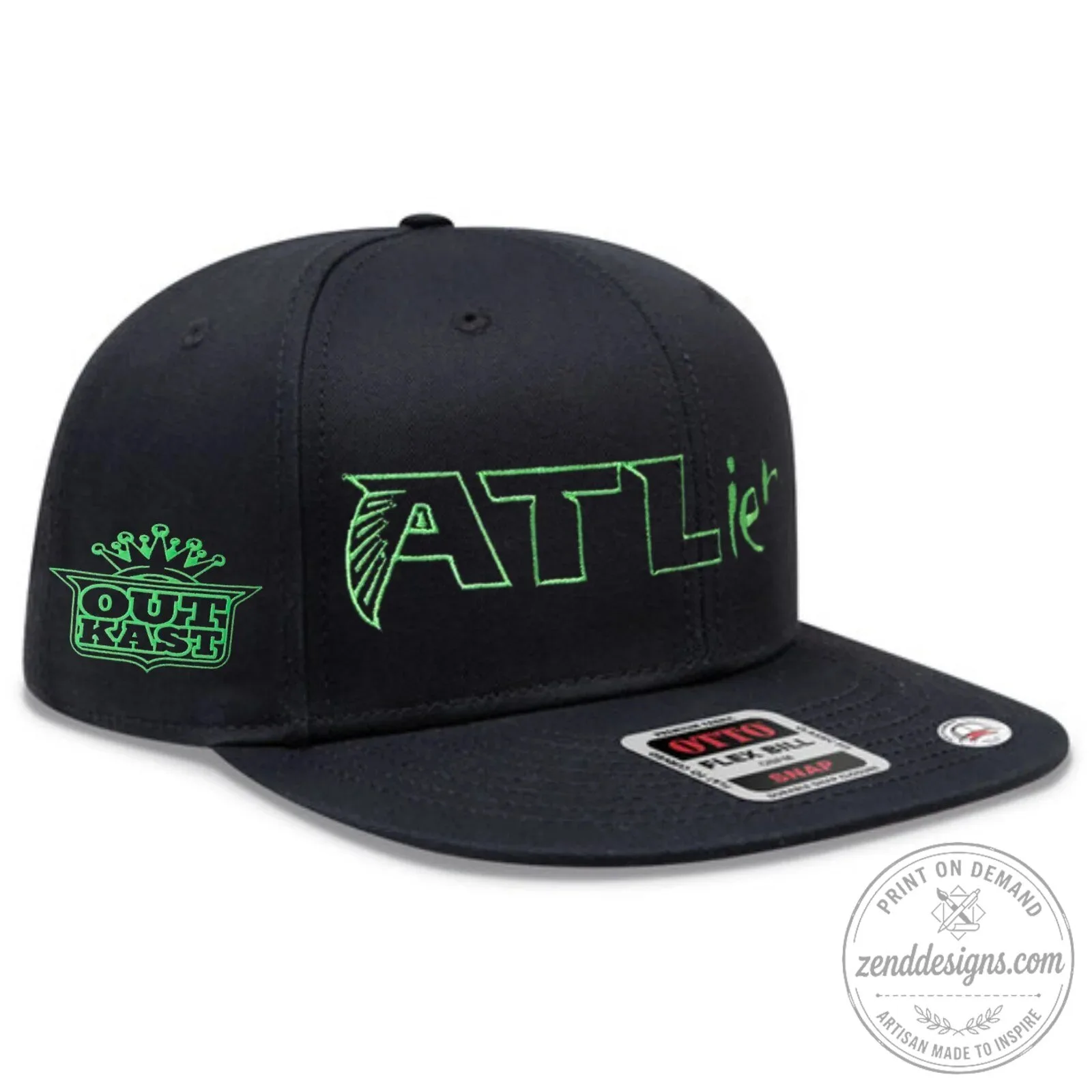 OutKast ATLiens Album Art Embroidered Black Snapback Cap Hat 9 OutKast ATLiens Album Art Embroidered Black Snapback Cap Hat