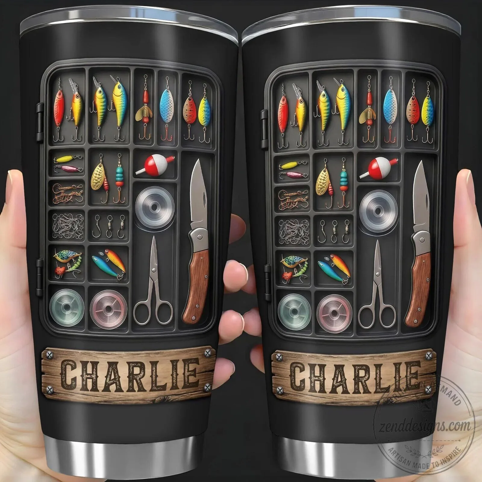 Personalized Fishing Tackle Box Design Tumbler for Anglers and Fishermen 9 Personalized Fishing Tackle Box Design Tumbler for Anglers and Fishermen