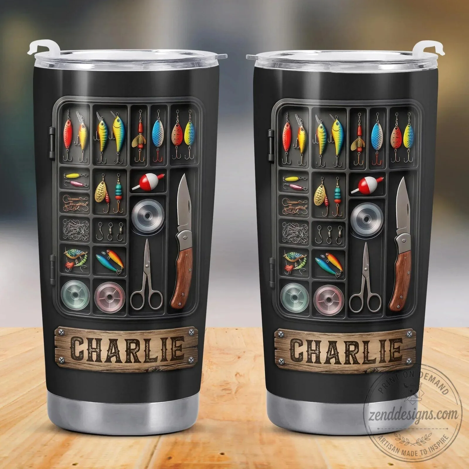Personalized Fishing Tackle Box Design Tumbler for Anglers and Fishermen 10 Personalized Fishing Tackle Box Design Tumbler for Anglers and Fishermen