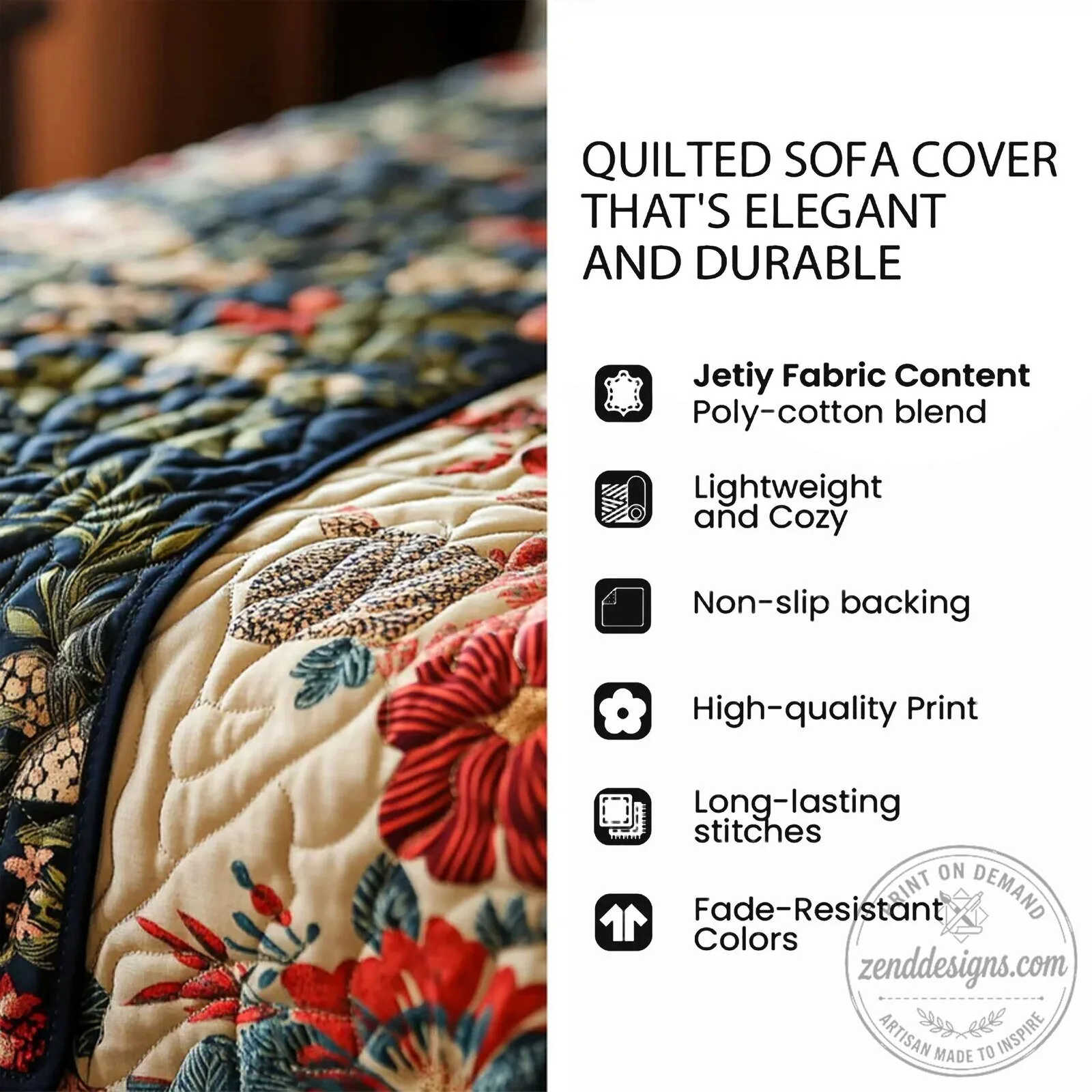 Black Cats Sunlit Meadow Quilted Sofa Cover Furniture Protector 16 Black Cats Sunlit Meadow Quilted Sofa Cover Furniture Protector