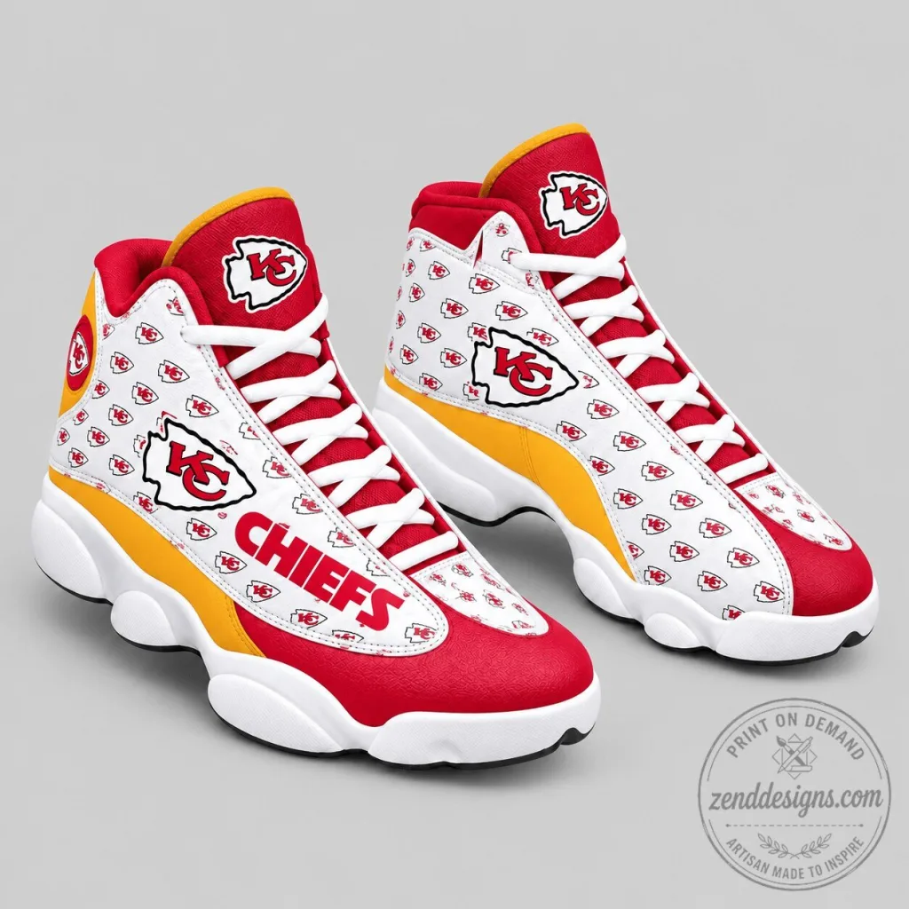 Kansas City Chiefs Football Team High Top Sneakers Kansas City Chiefs Football Team High Top Sneakers