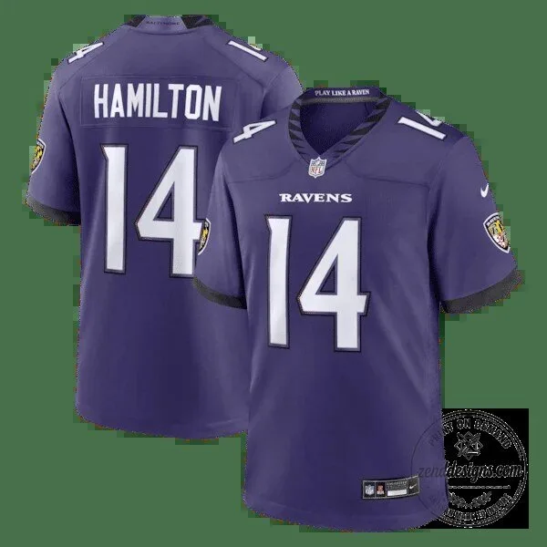 Kyle Hamilton Baltimore Ravens Football Jersey Purple 16 Kyle Hamilton Baltimore Ravens Football Jersey Purple