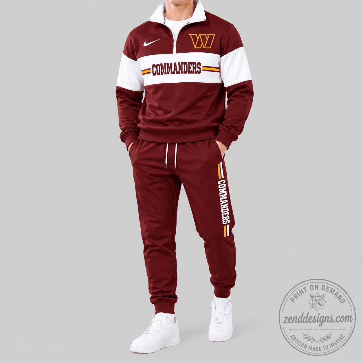 Washington Commanders National Football League Chest Stripe Tracksuit Set