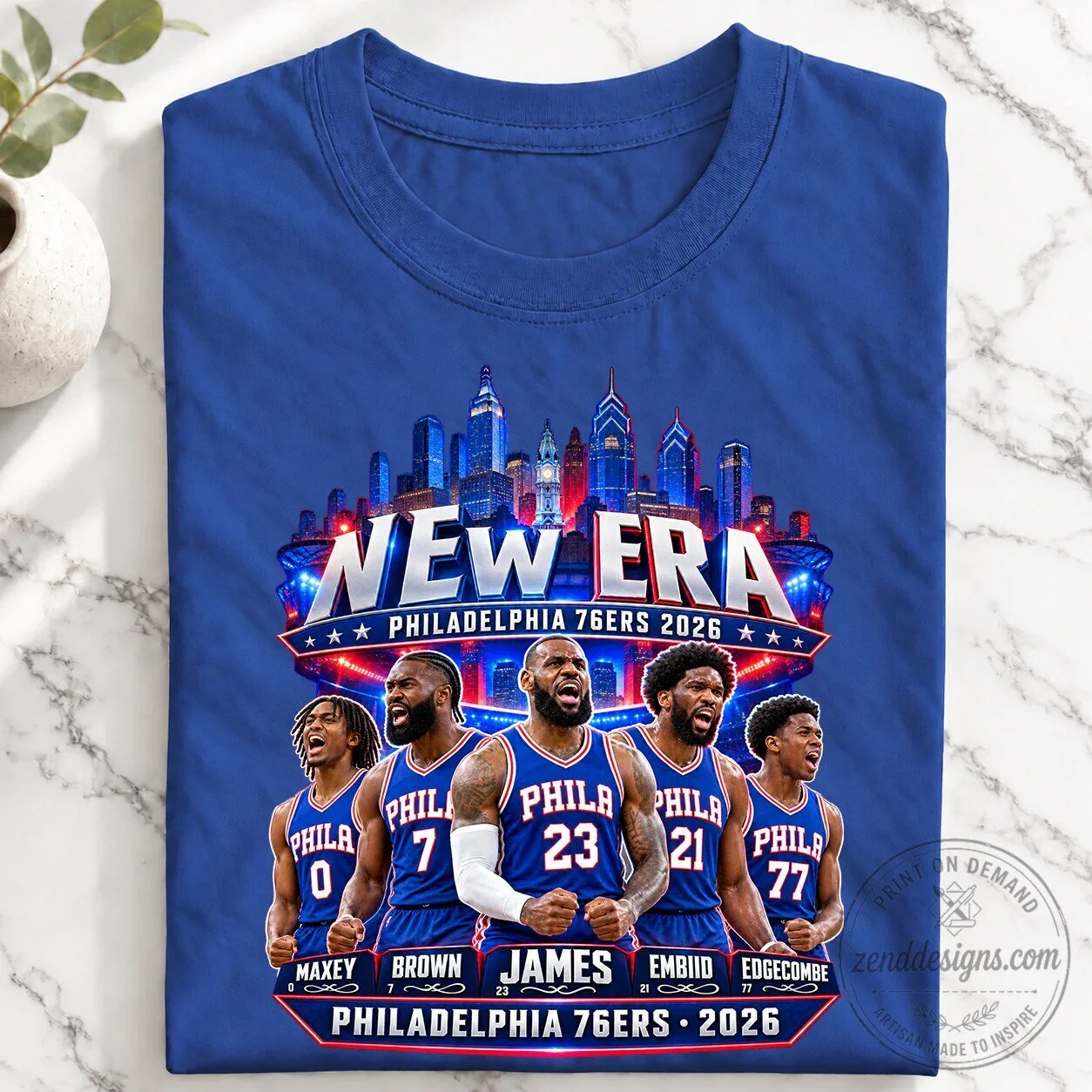 Philadelphia 76ers New Era 2026 Basketball Team Fan T-Shirt