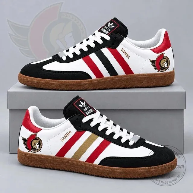 Ottawa Senators NHL Team Logo Samba Low Top Casual Shoes