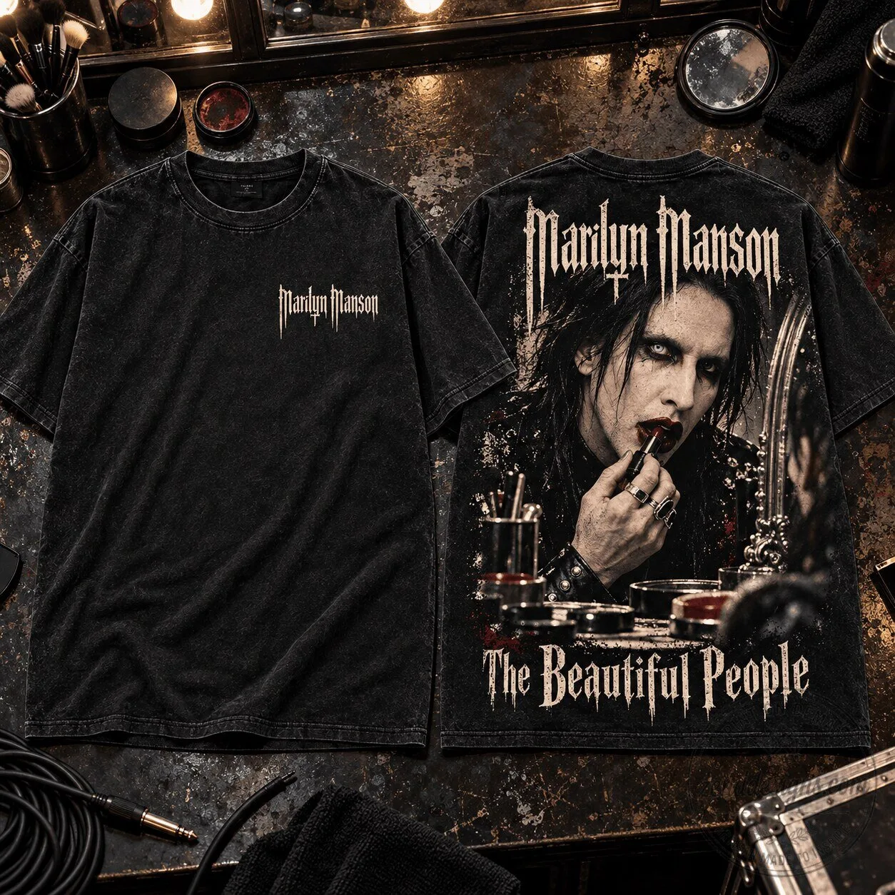 Marilyn Manson The Beautiful People Gothic Industrial Rock Band T-Shirt