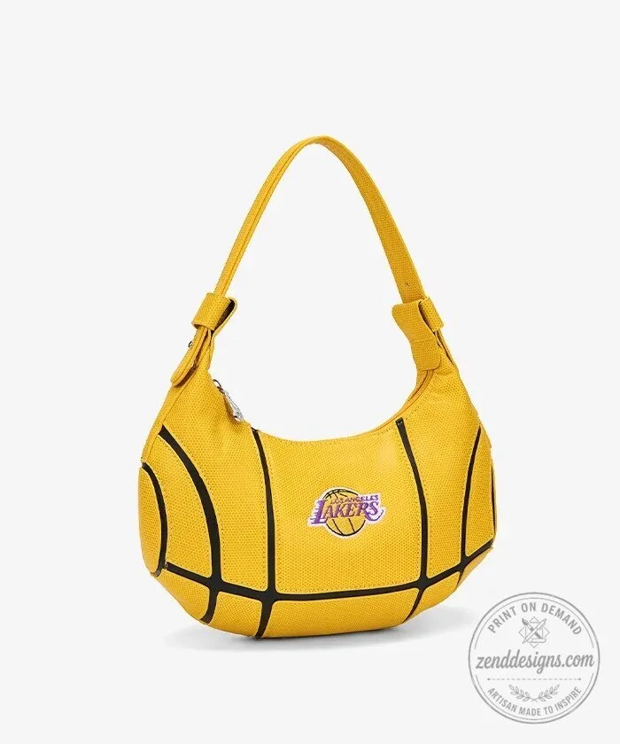 Los Angeles Lakers Basketball Hobo Bag for Women 26 Los Angeles Lakers Basketball Hobo Bag for Women