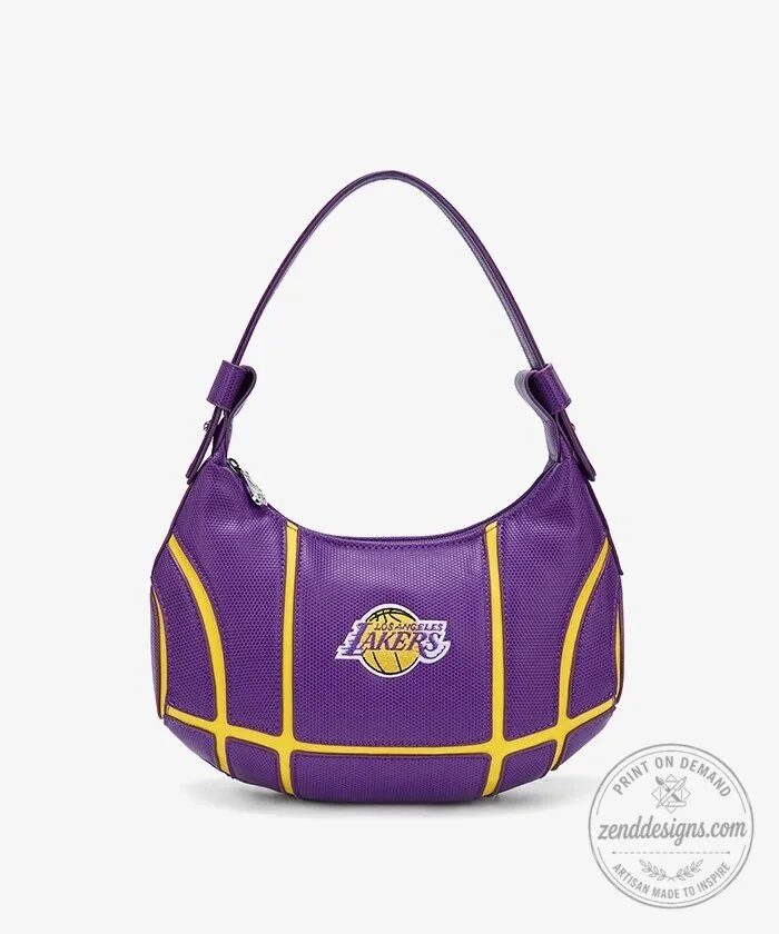 Los Angeles Lakers Basketball Hobo Bag for Women 35 Los Angeles Lakers Basketball Hobo Bag for Women