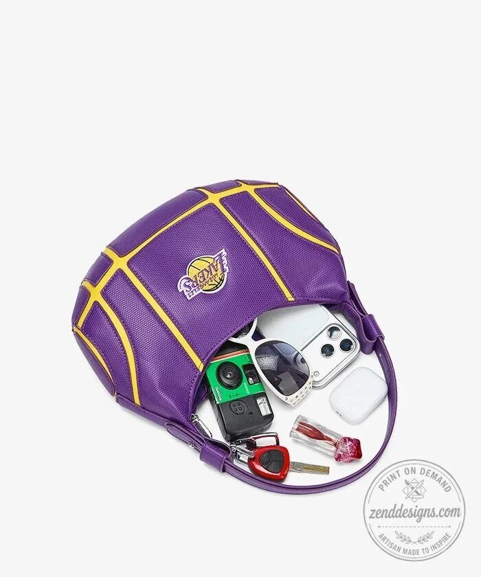 Los Angeles Lakers Basketball Hobo Bag for Women 38 Los Angeles Lakers Basketball Hobo Bag for Women