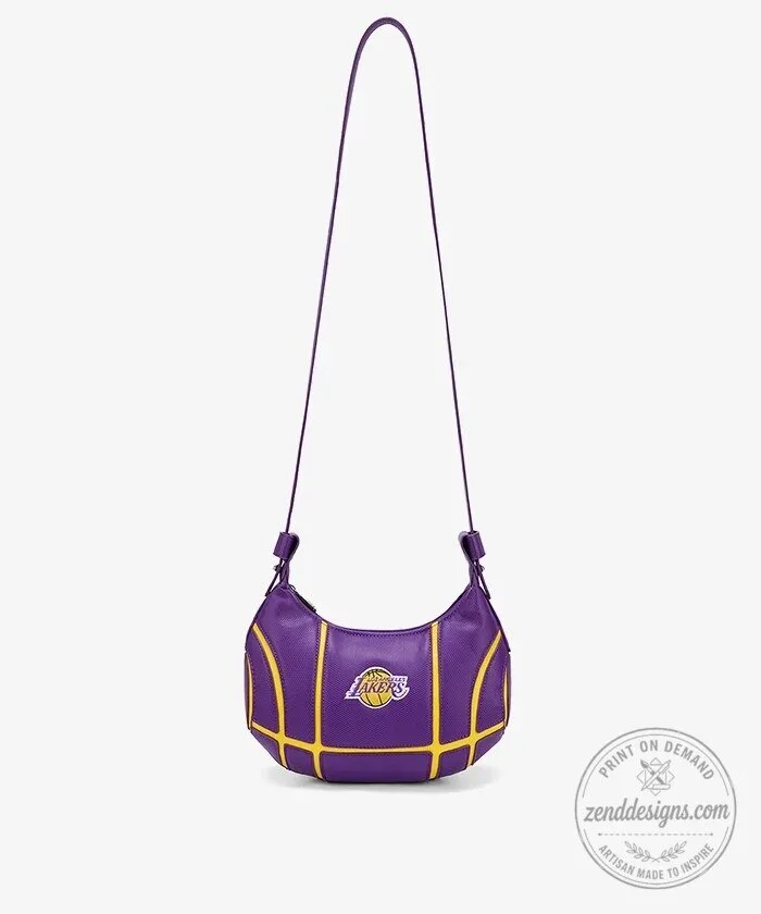 Los Angeles Lakers Basketball Hobo Bag for Women 41 Los Angeles Lakers Basketball Hobo Bag for Women
