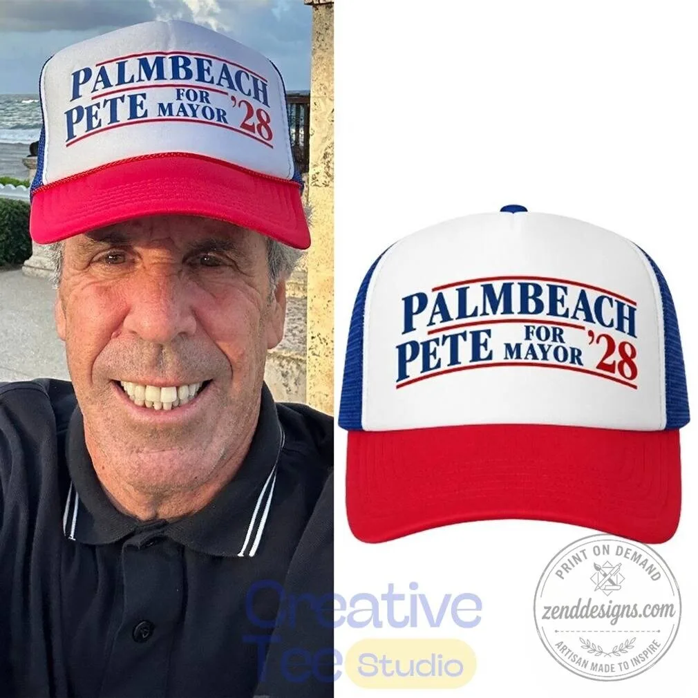 Palm Beach Pete For Mayor 2028 Election Campaign Trucker Hat 2 Palm Beach Pete For Mayor 2028 Election Campaign Trucker Hat
