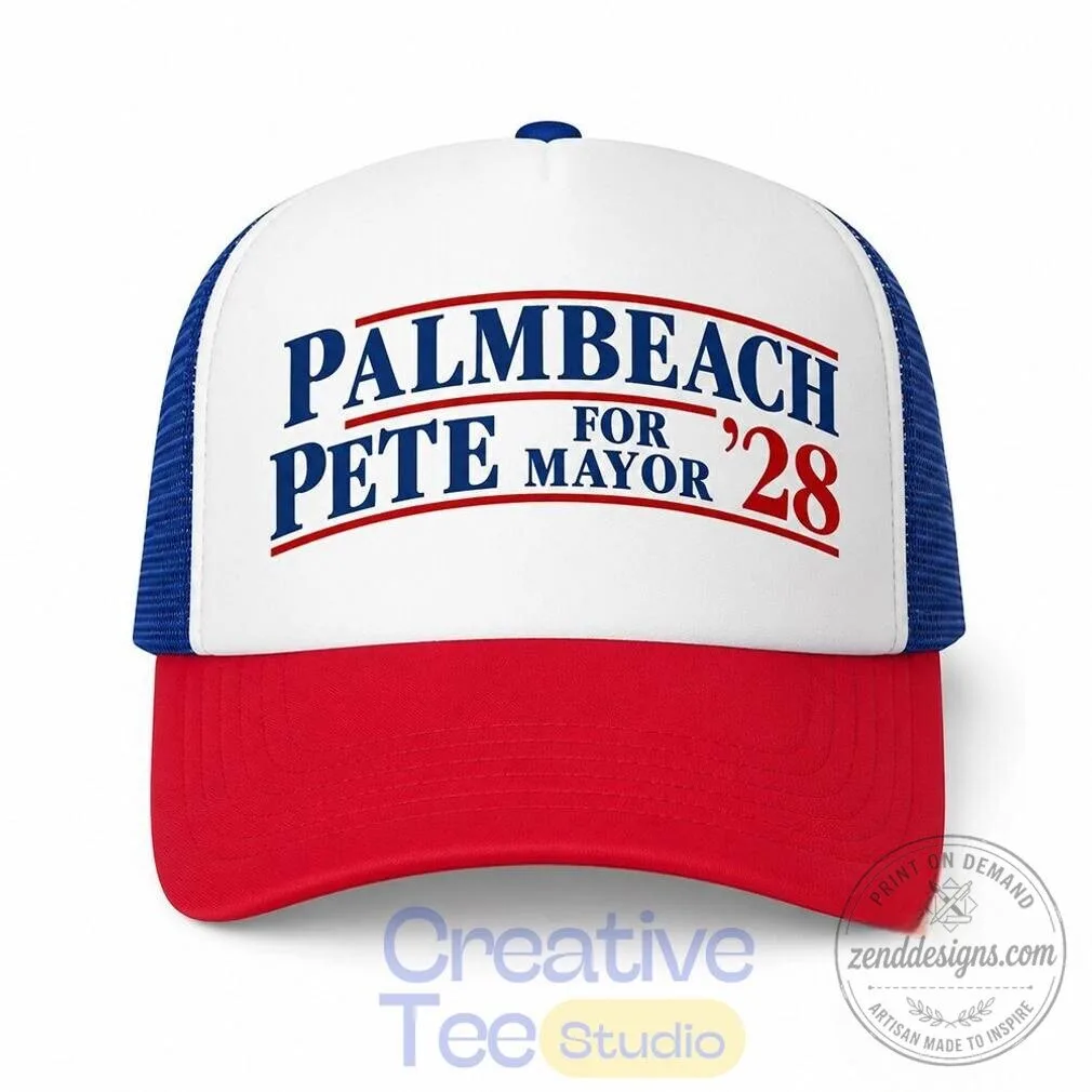 Palm Beach Pete For Mayor 2028 Election Campaign Trucker Hat 3 Palm Beach Pete For Mayor 2028 Election Campaign Trucker Hat