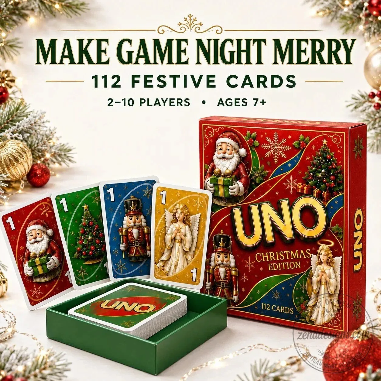 Christmas Edition UNO Card Game Holiday Family Fun with 112 Festive Cards 8 Christmas Edition UNO Card Game Holiday Family Fun with 112 Festive Cards