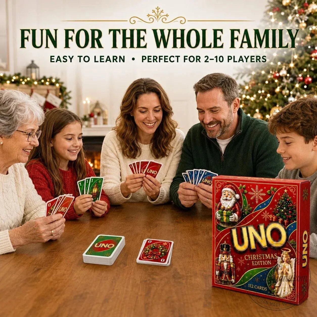 Christmas Edition UNO Card Game Holiday Family Fun with 112 Festive Cards 9 Christmas Edition UNO Card Game Holiday Family Fun with 112 Festive Cards