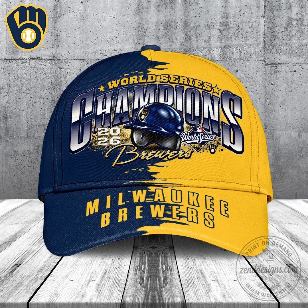 Milwaukee Brewers Baseball Cap Hat - 2026 World Series Champions Edition 1 Milwaukee Brewers Baseball Cap Hat - 2026 World Series Champions Edition