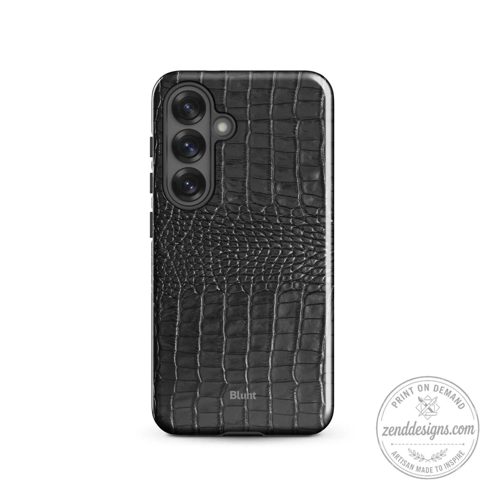 Black Alligator Skin Texture Samsung Galaxy S24 Ultra Phone Case