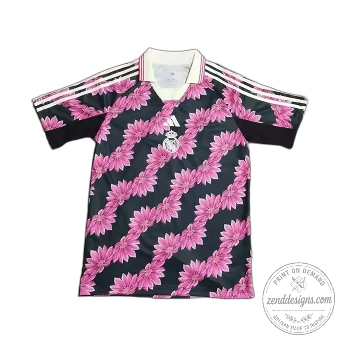 Real Madrid Pink Floral Special Edition Fan Soccer Jersey