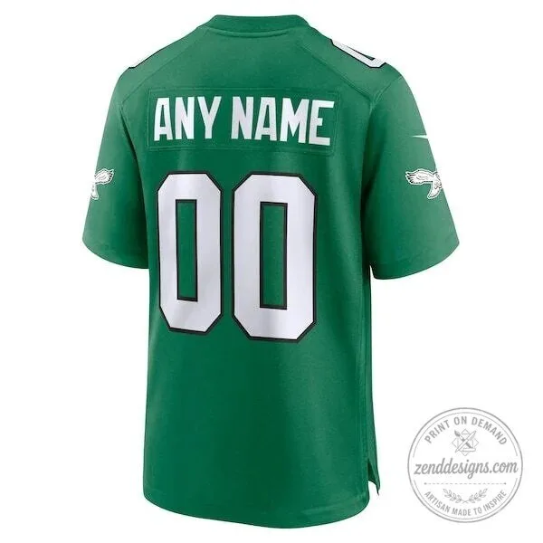 Philadelphia Eagles Custom Kelly Green American Football Jersey 10 Philadelphia Eagles Custom Kelly Green American Football Jersey