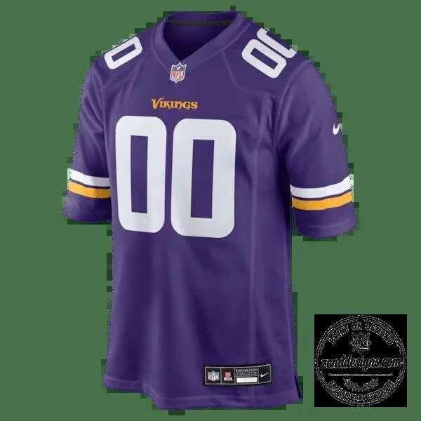 Minnesota Vikings Custom Purple Football Game Jersey 11 Minnesota Vikings Custom Purple Football Game Jersey